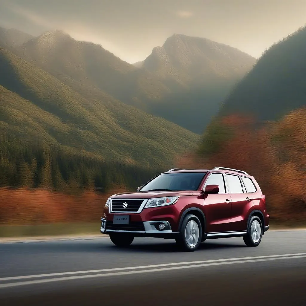 Suzuki XL7 dans un paysage naturel