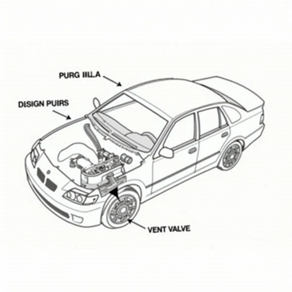 Schéma du système EVAP d'une voiture