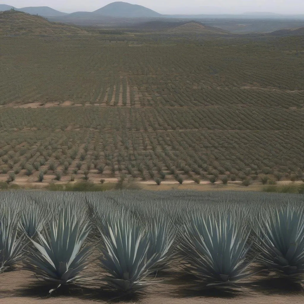 Champ de tequila à Guadalajara