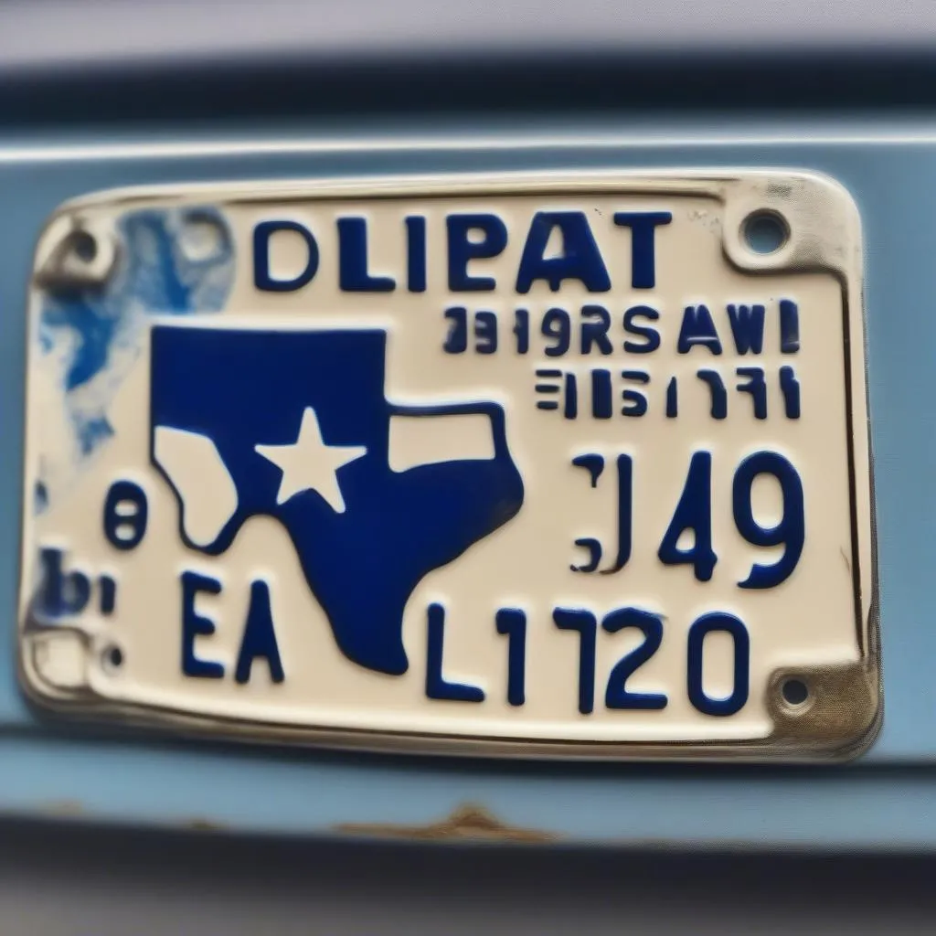 Texas license plate