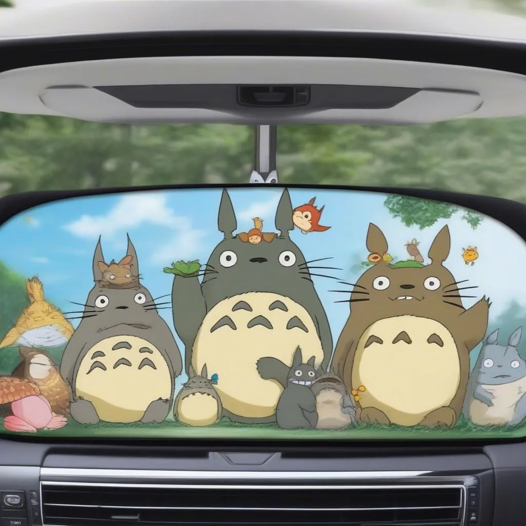 Pare-soleil de pare-brise Totoro : Protégez votre voiture du soleil avec style