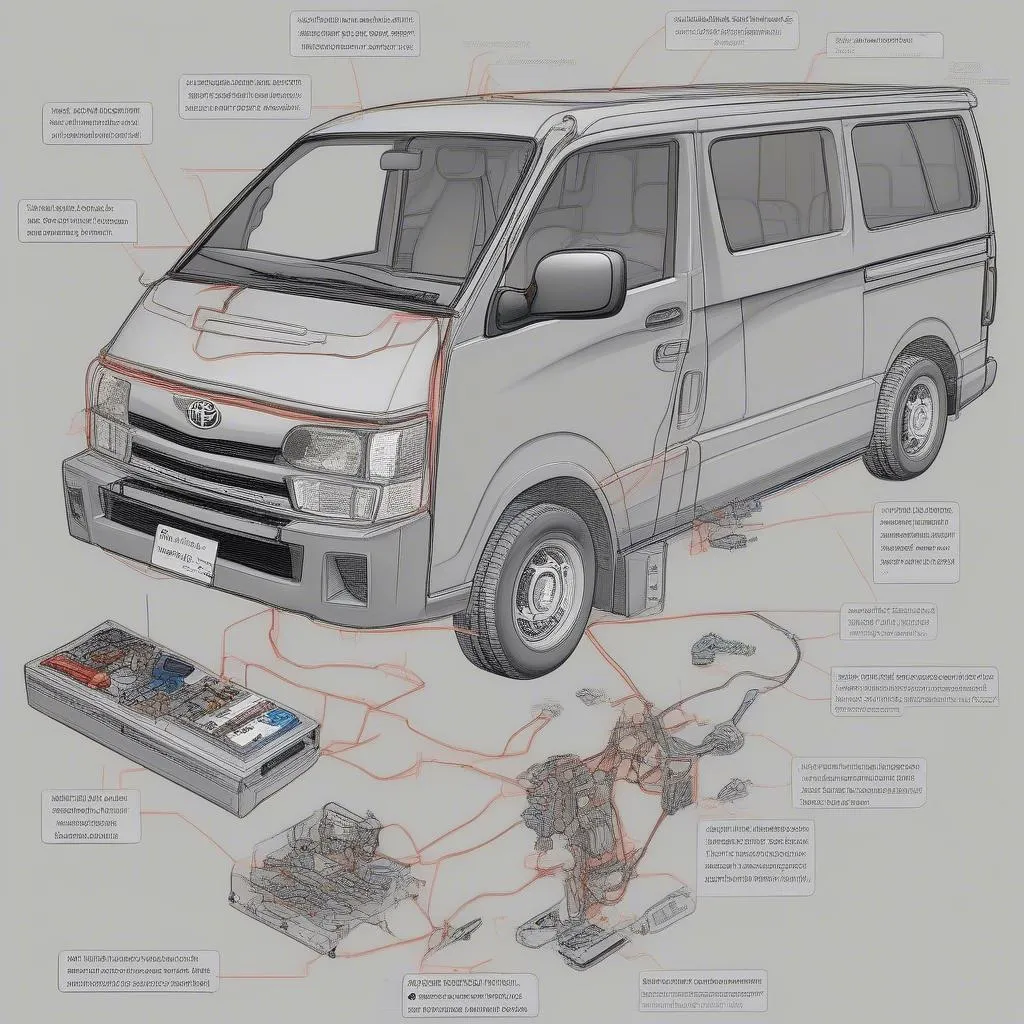 Schéma du système électrique de la Toyota Hiace