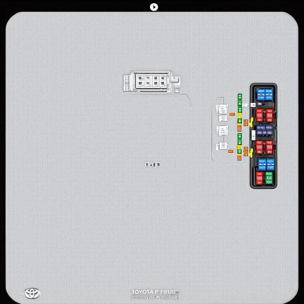 Schéma de la boîte à fusibles Toyota Prius 2010