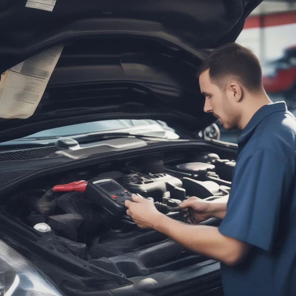 Inspection de la voiture d'occasion