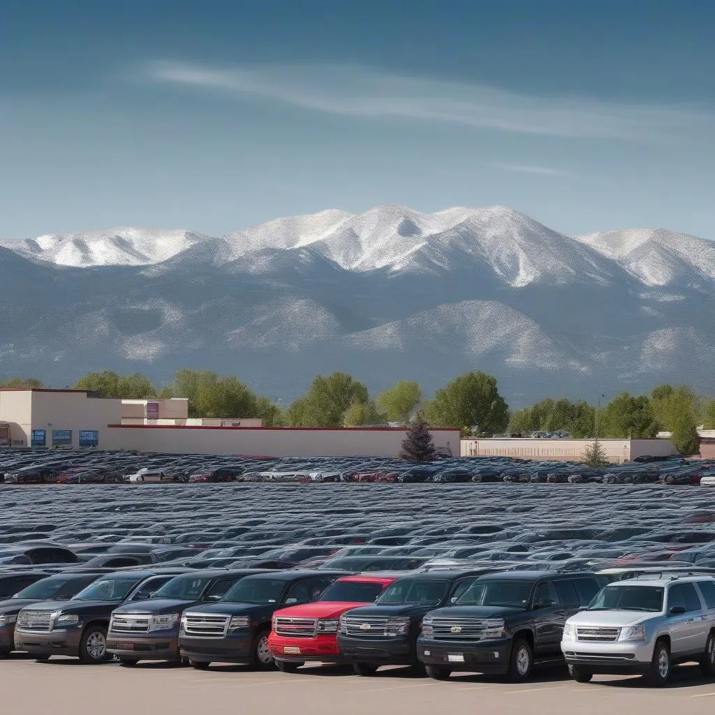 Used car lot in Colorado Springs