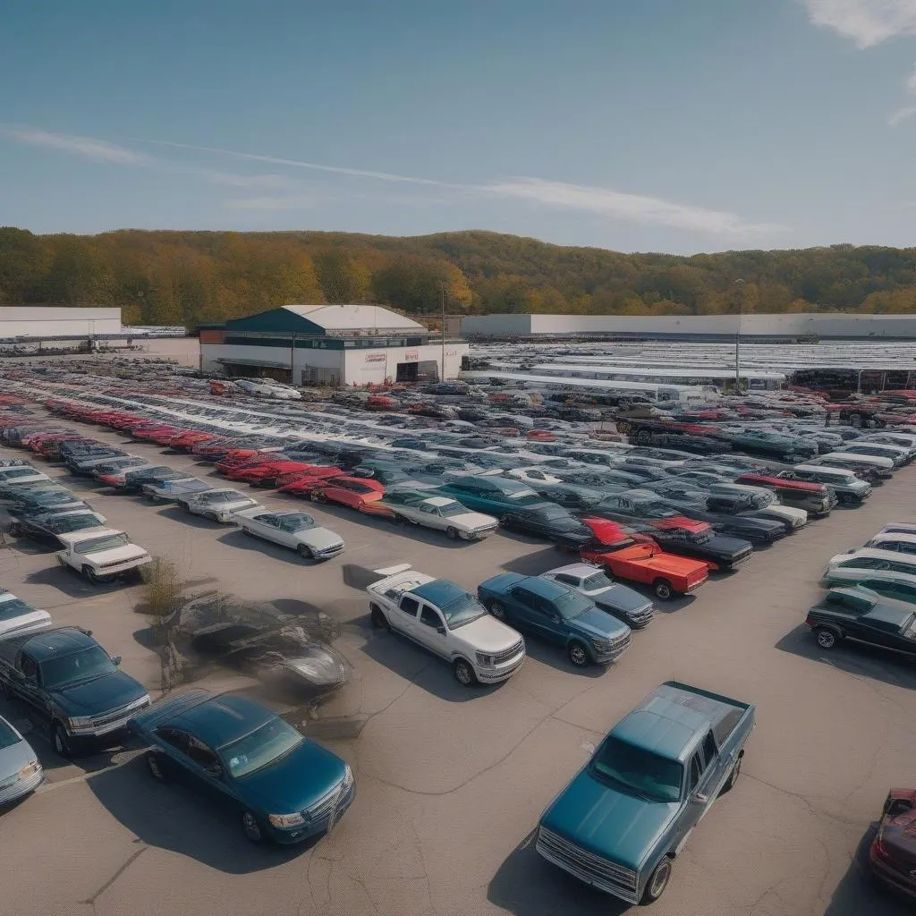 Used car lot in Knoxville, Tennessee