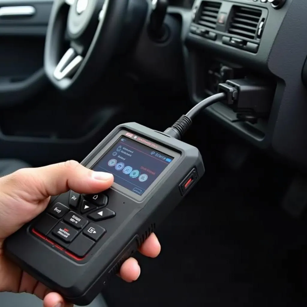 Connexion du Maxiscan VAG Autel au port OBD-II d'une voiture