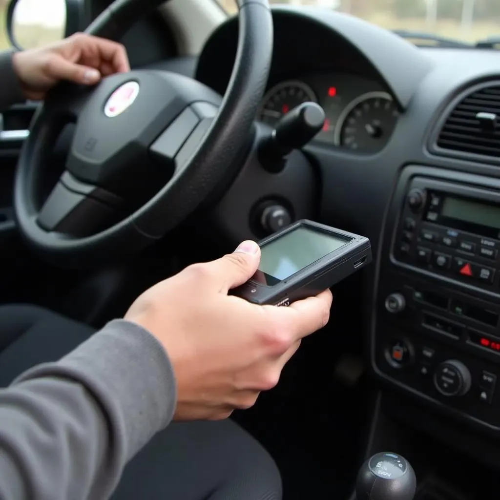 Utilisation d'un lecteur de code OBD2 sur une Fiat Punto