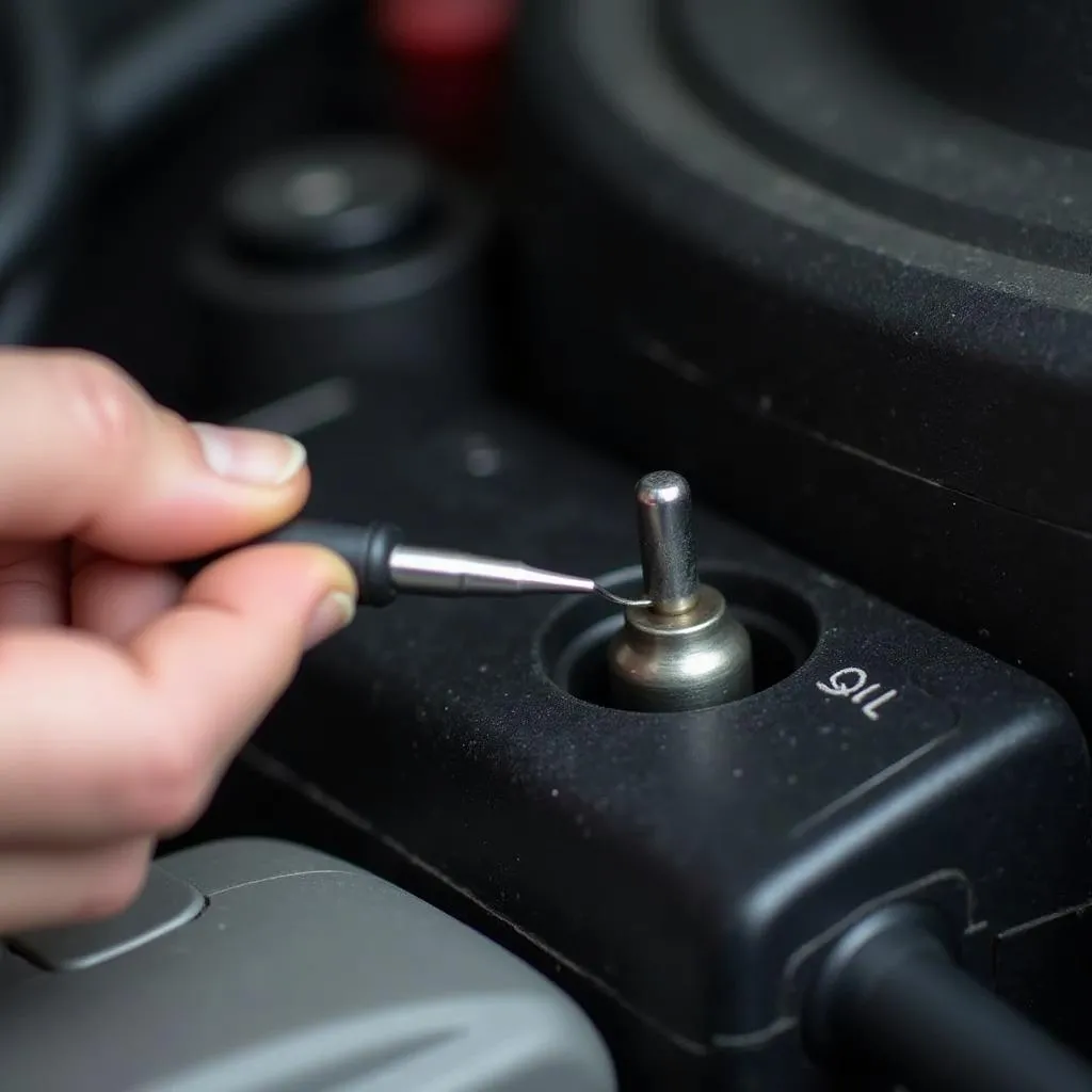 Vérification des niveaux de liquide de voiture