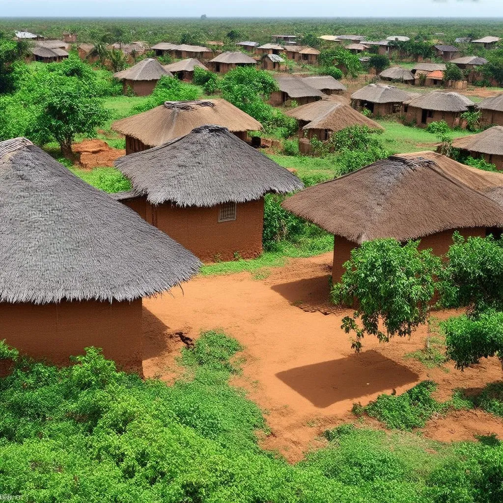 Village Sénoufo en Côte d'Ivoire