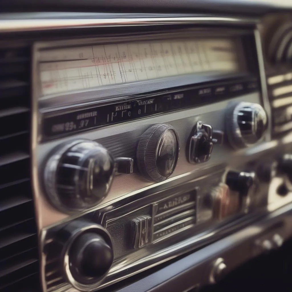 Vintage car radio