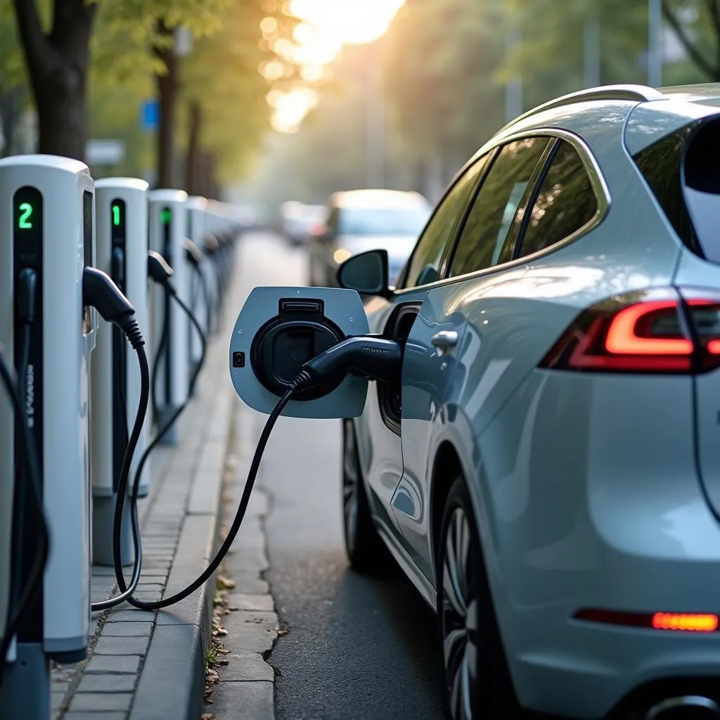 Recharge d'une Voiture Électrique