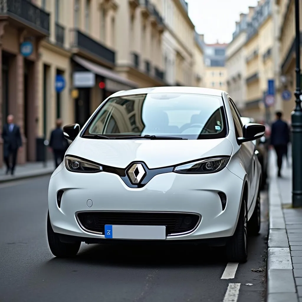 Voiture électrique Renault Zoe, symbole d'innovation