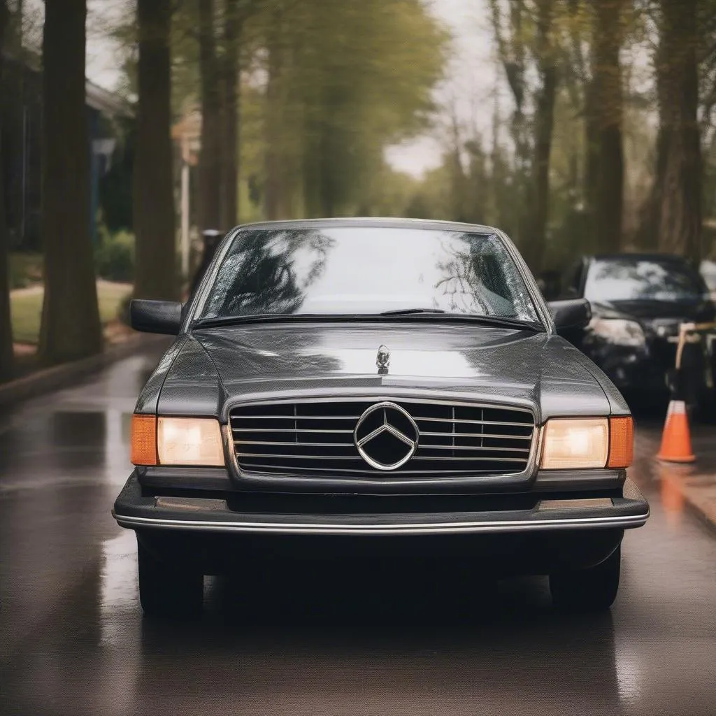 Voiture propre et brillante après un lavage