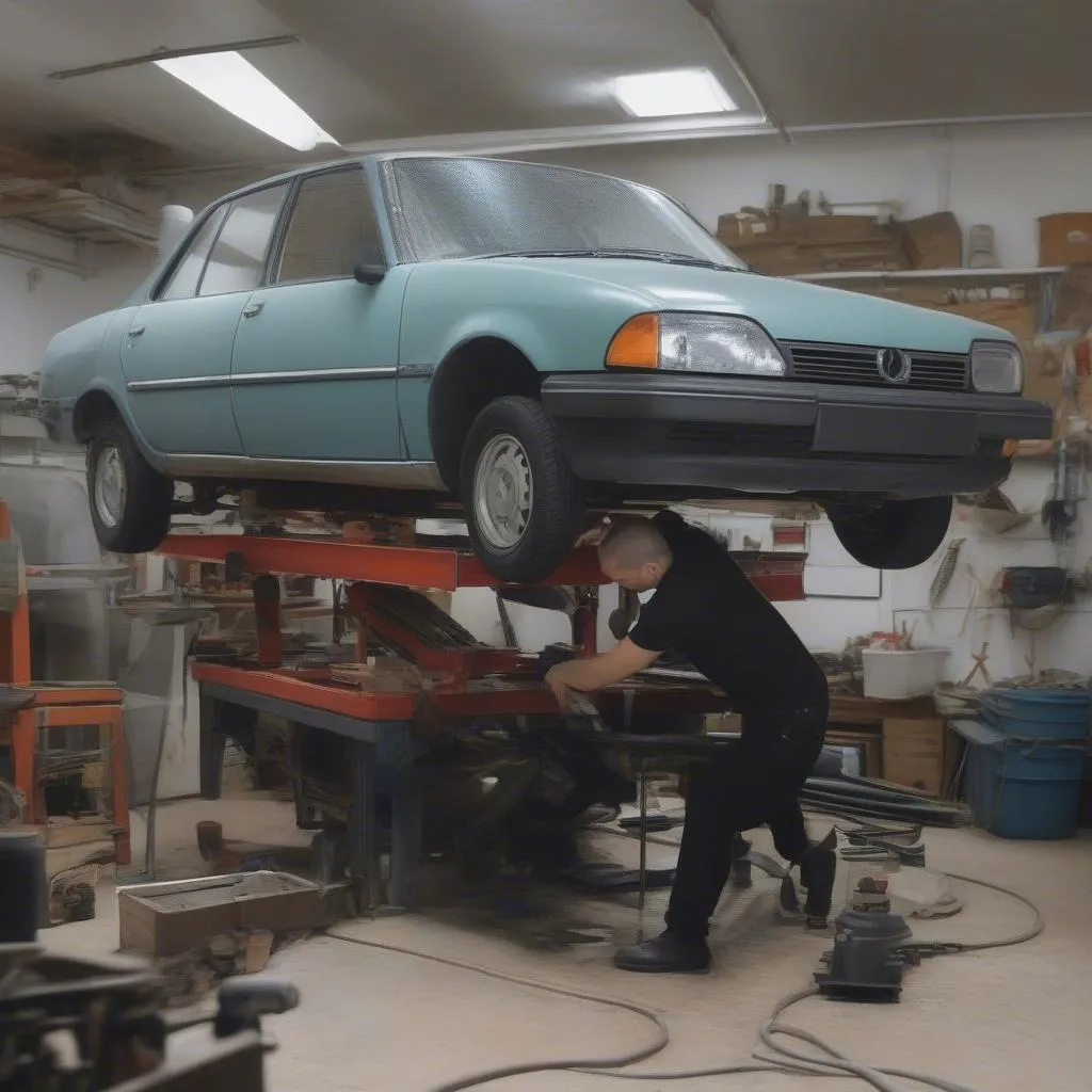 Mécanicien en réparation de voiture