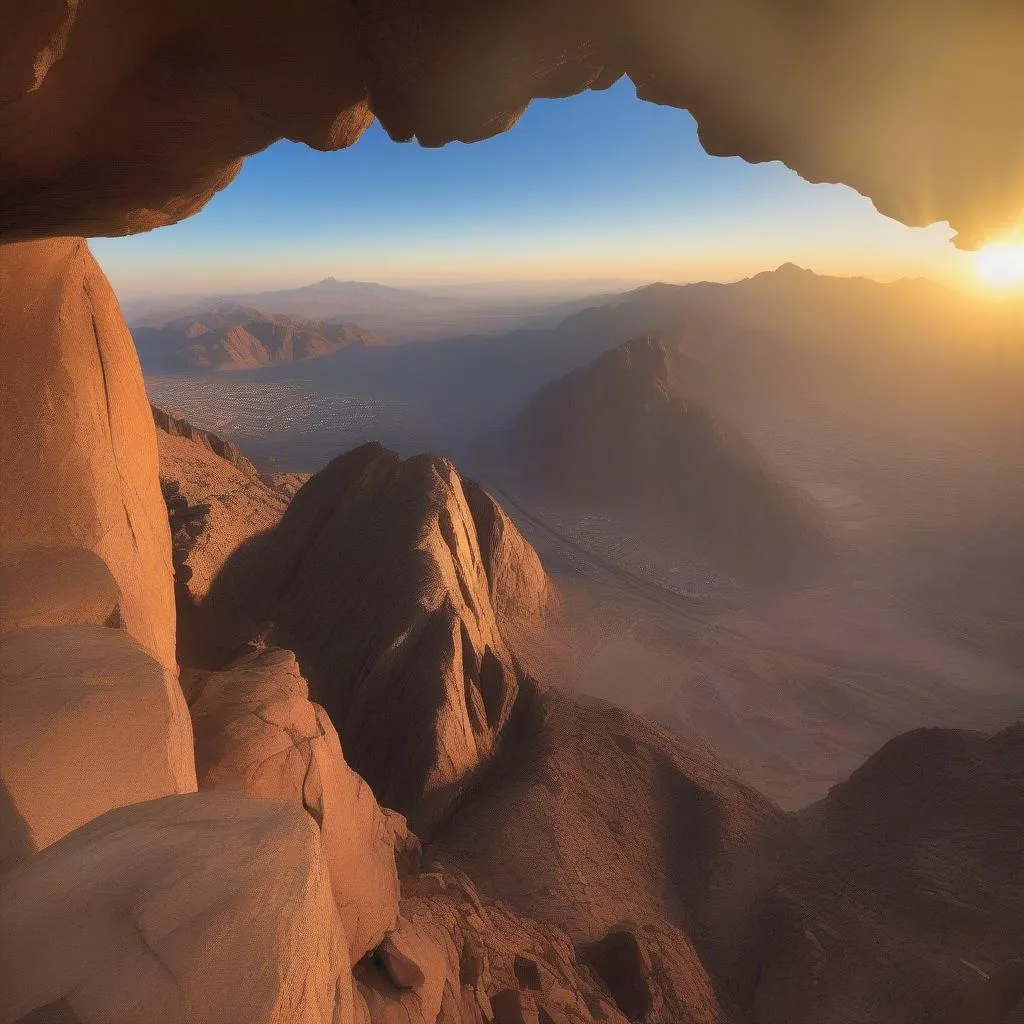 Vue panoramique depuis le sommet du Mont Sinaï