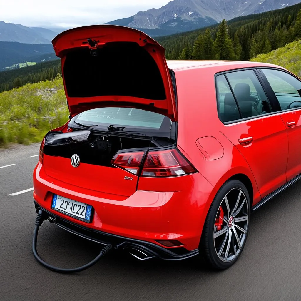 VW Golf GTI with OBD reader