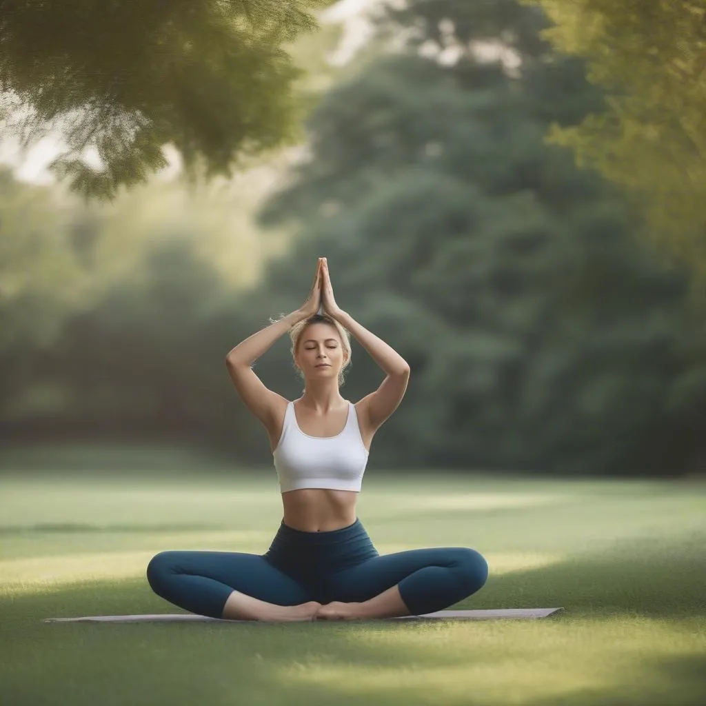 femme pratiquant le yoga