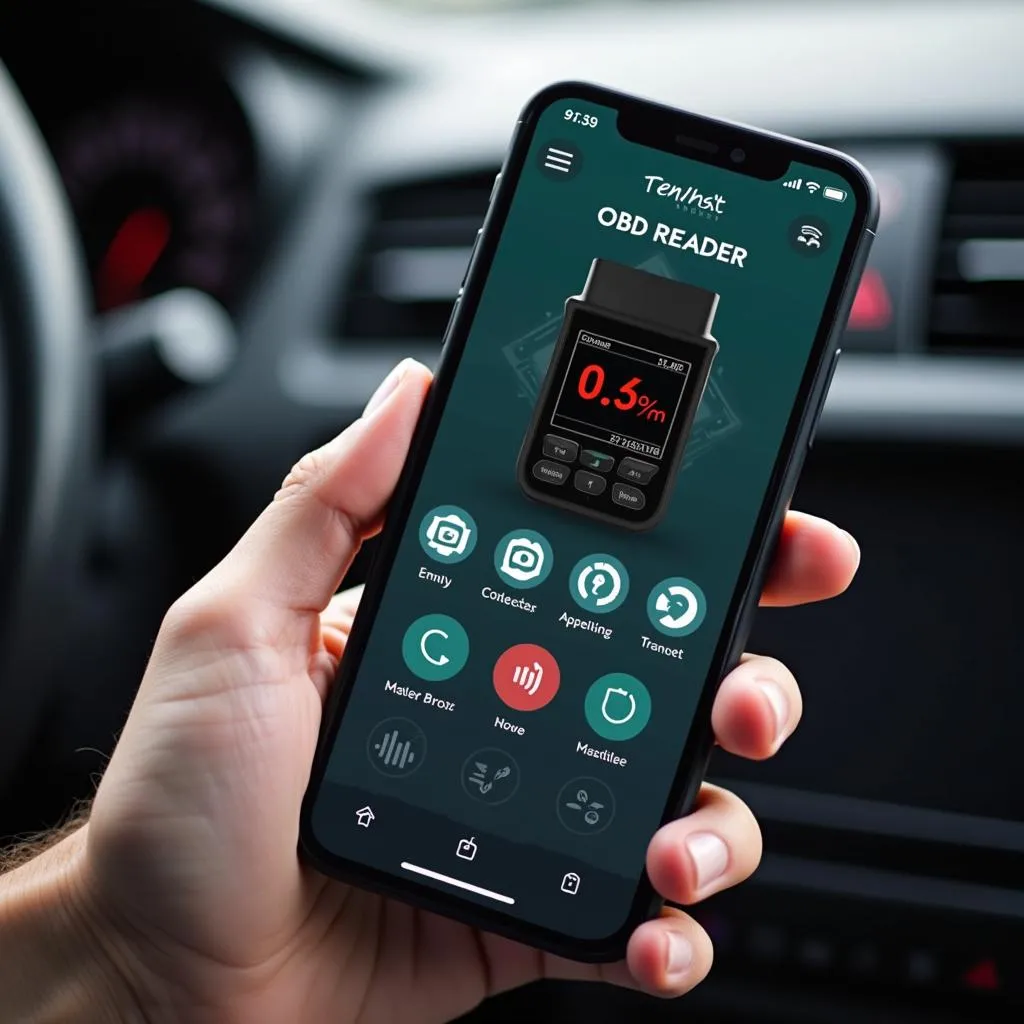 Application gratuite pour lecteur OBD diagnostiquant une voiture