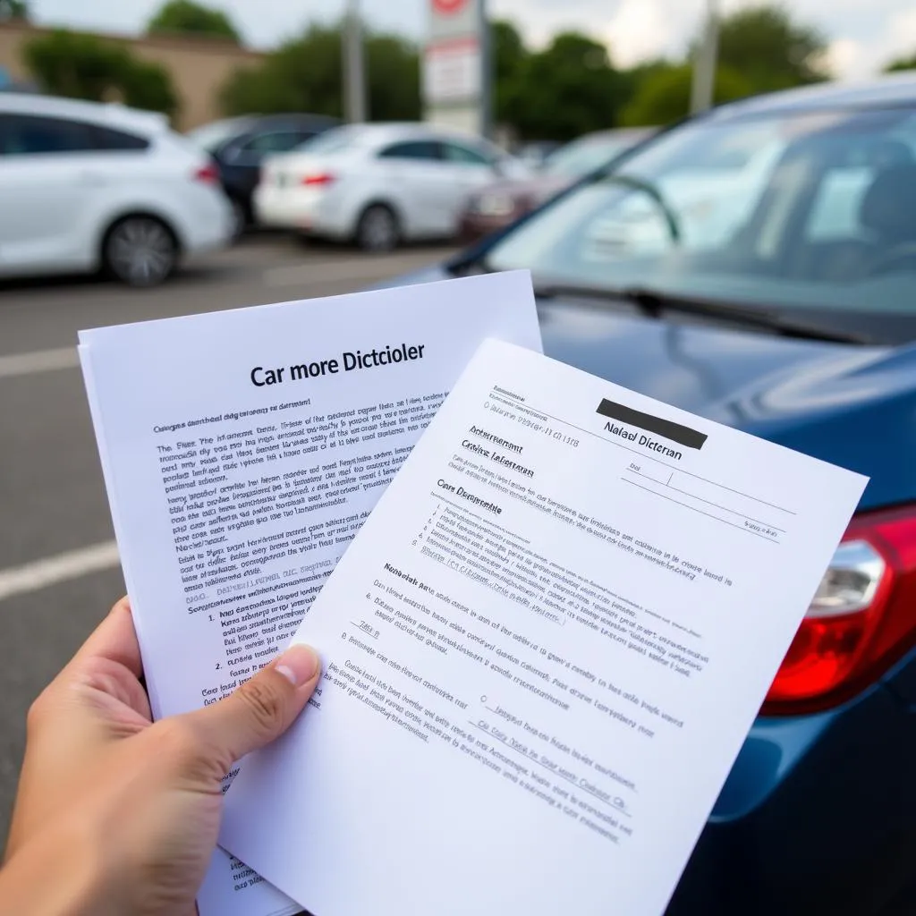 Document d'assurance pour la location de voiture à Cancun