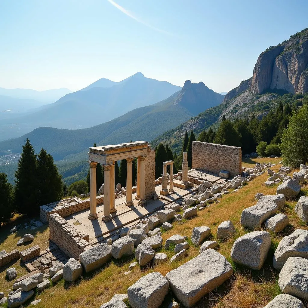 Vue Panoramique de l'Autel d'Apollon en Argolide