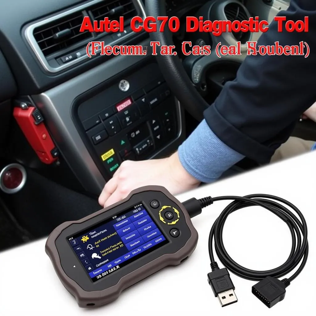 Outil de diagnostic Autel CG70 en cours d'utilisation sur un véhicule