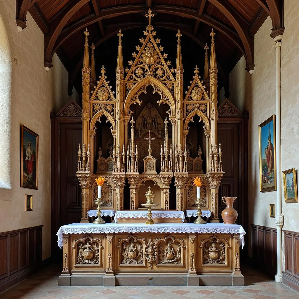 Autel latéral gothique à Notre Dame de Rouffach