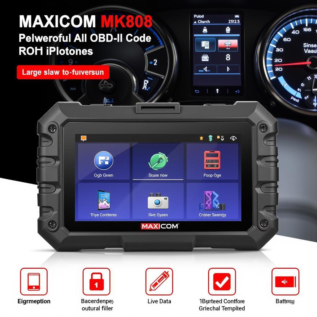 Lecteur de code OBD Autel MaxiCOM MK808