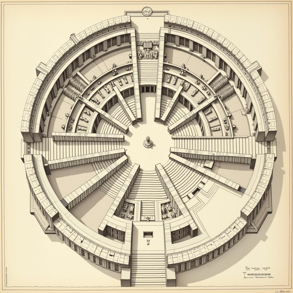 Plan de l'autel de Pergame