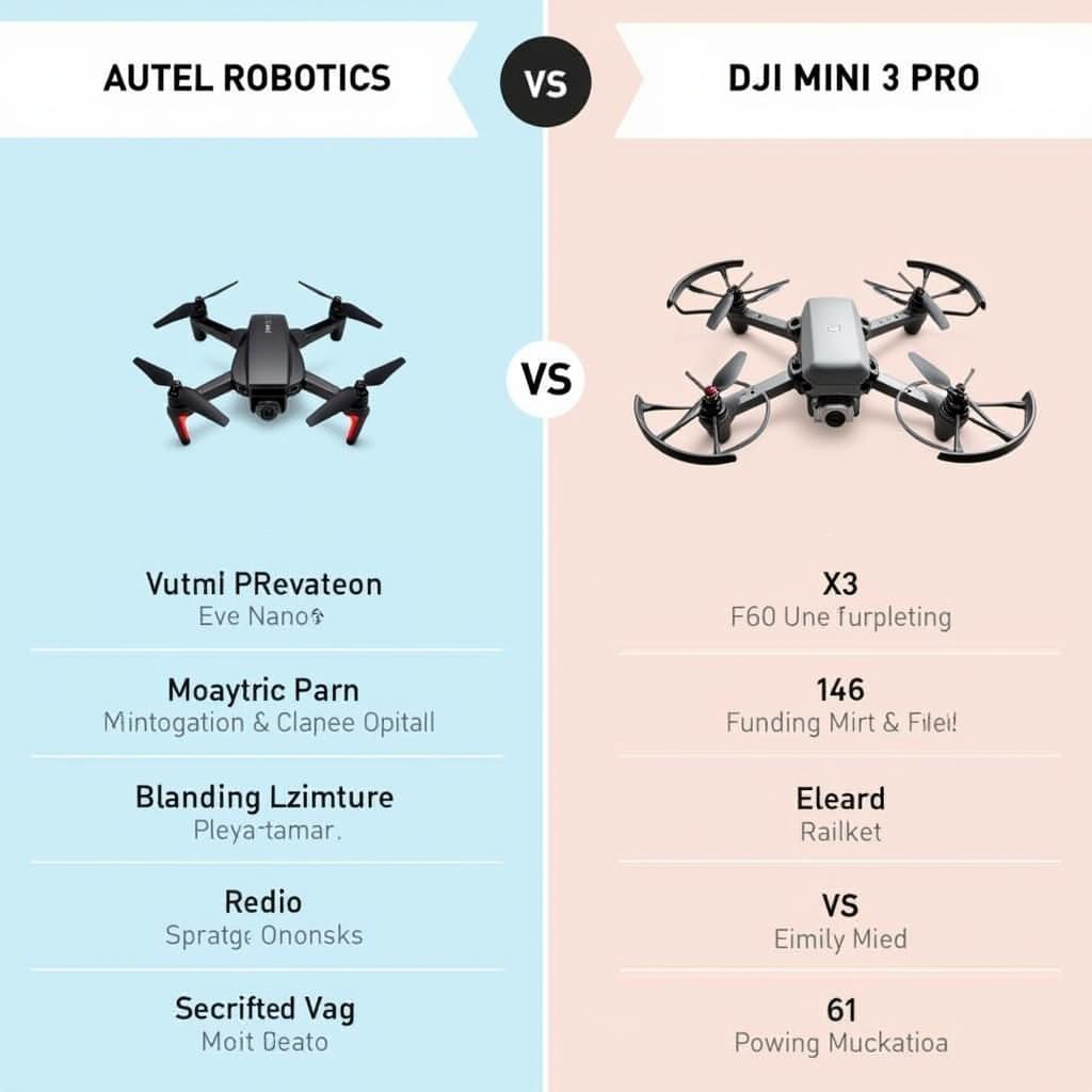 Comparaison Autel Robotics Evo Nano+ et DJI Mini 3 Pro