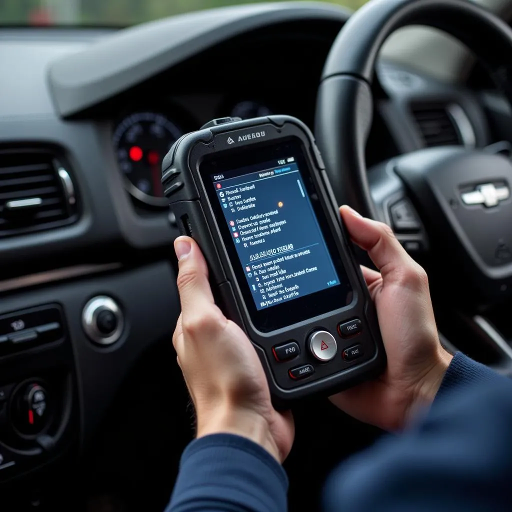 Scanner Autel Diagnostiquant une Voiture Européenne