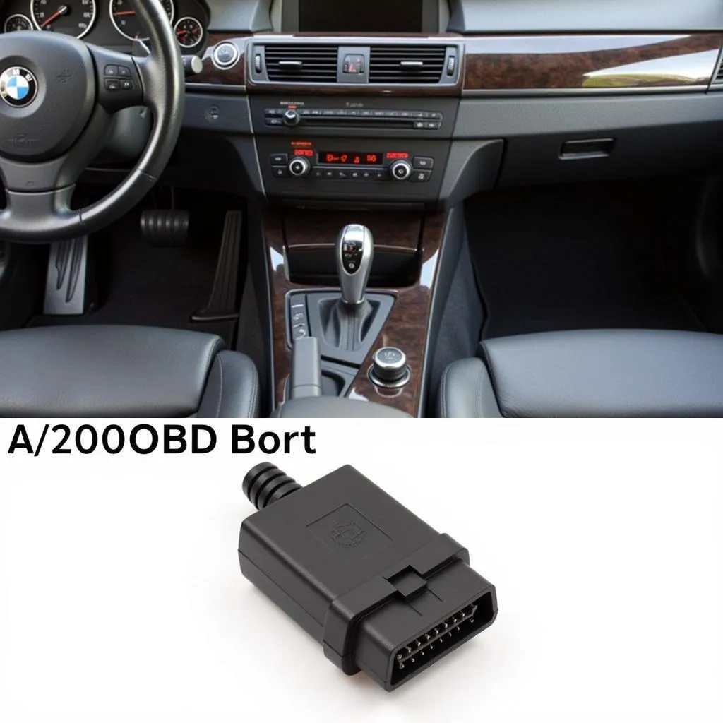 Emplacement du port OBD sur une BMW E70