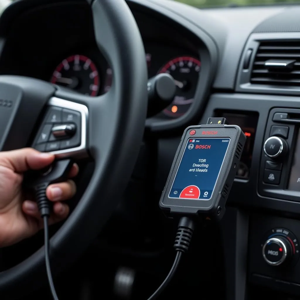 Bosch OBD 1050 connecté à une voiture