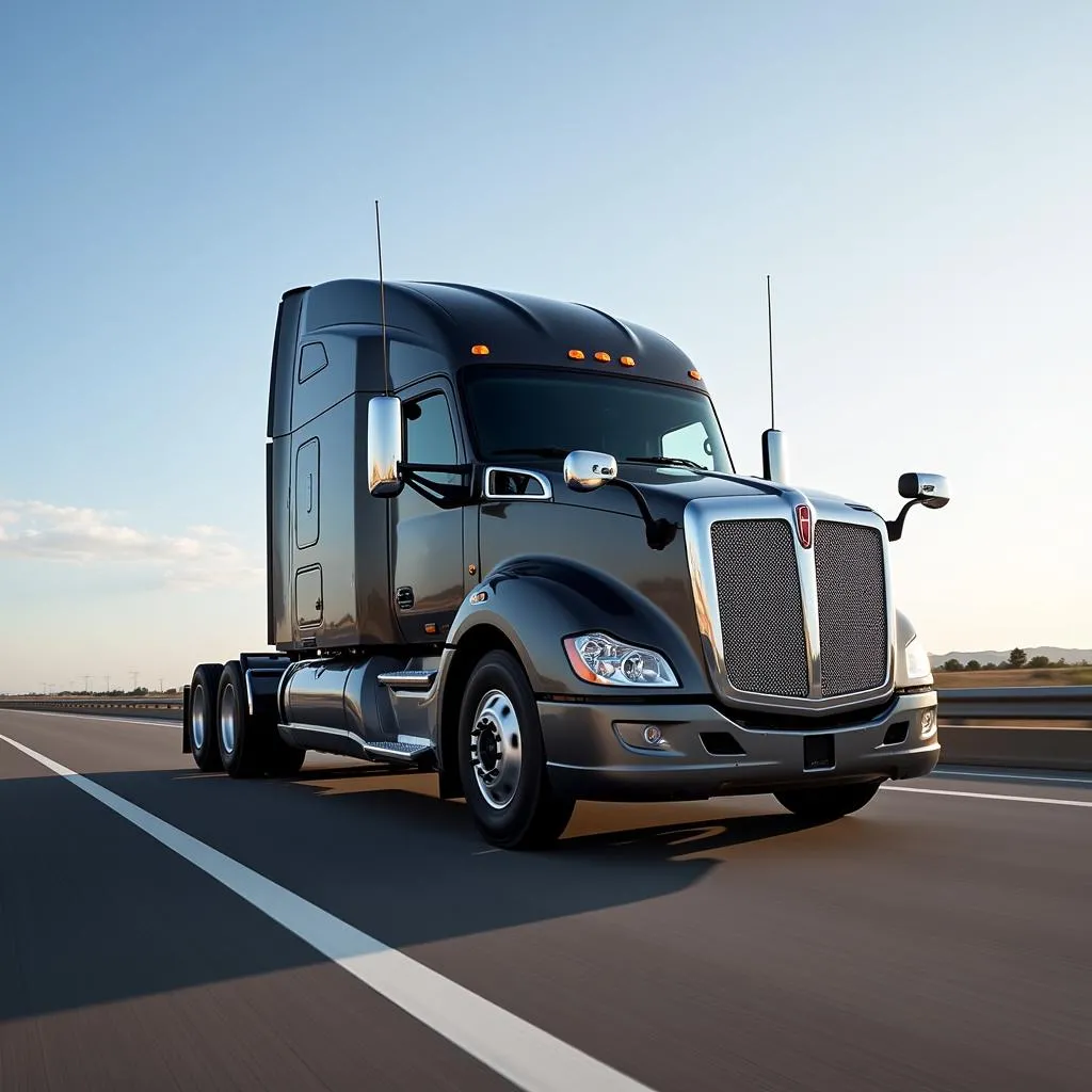 Camion poids lourd équipé d'un moteur Cummins X15 700 ch sur la route