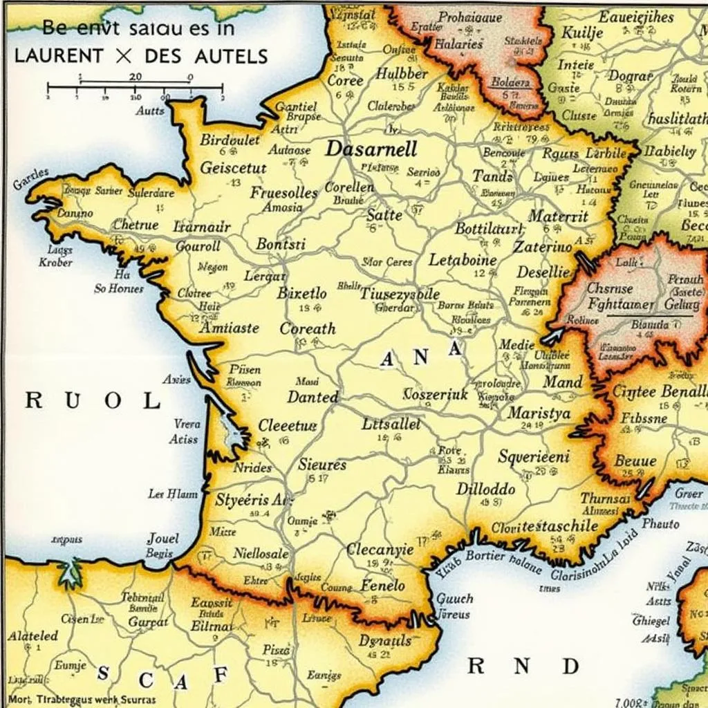 Carte ancienne de la France