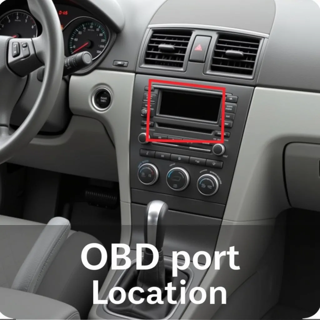 Emplacement du port OBD sur une Chevrolet Malibu 2007