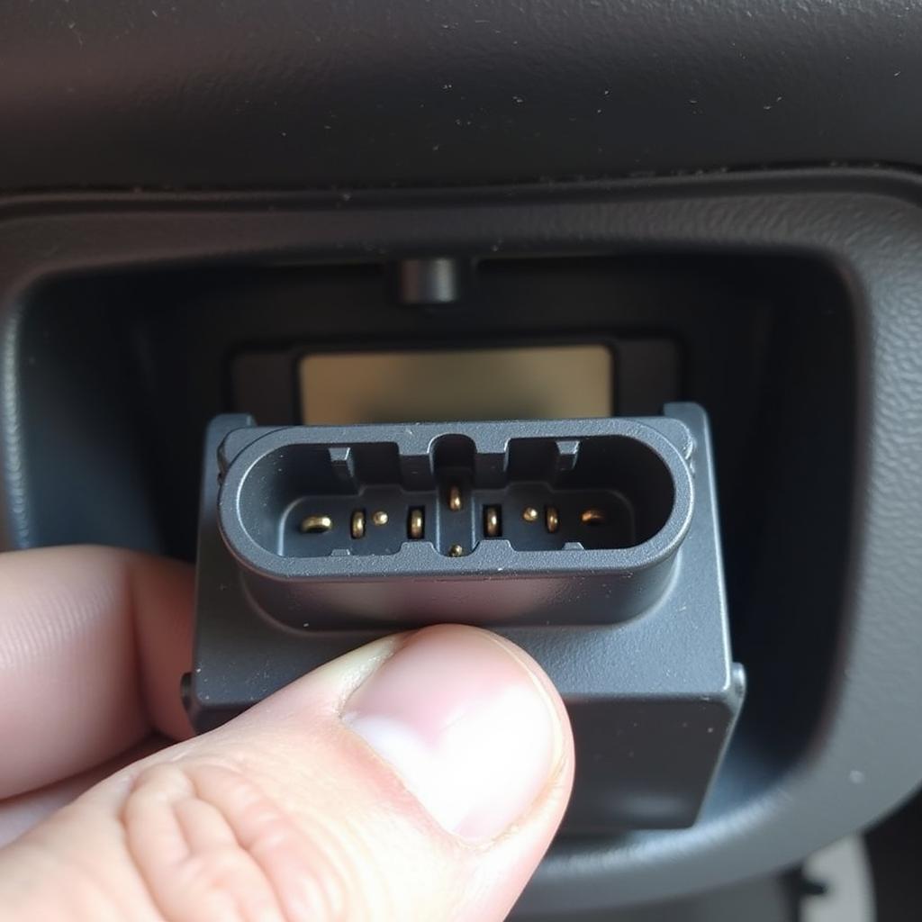 Connecteur OBD sur une Fiat Stilo 2003