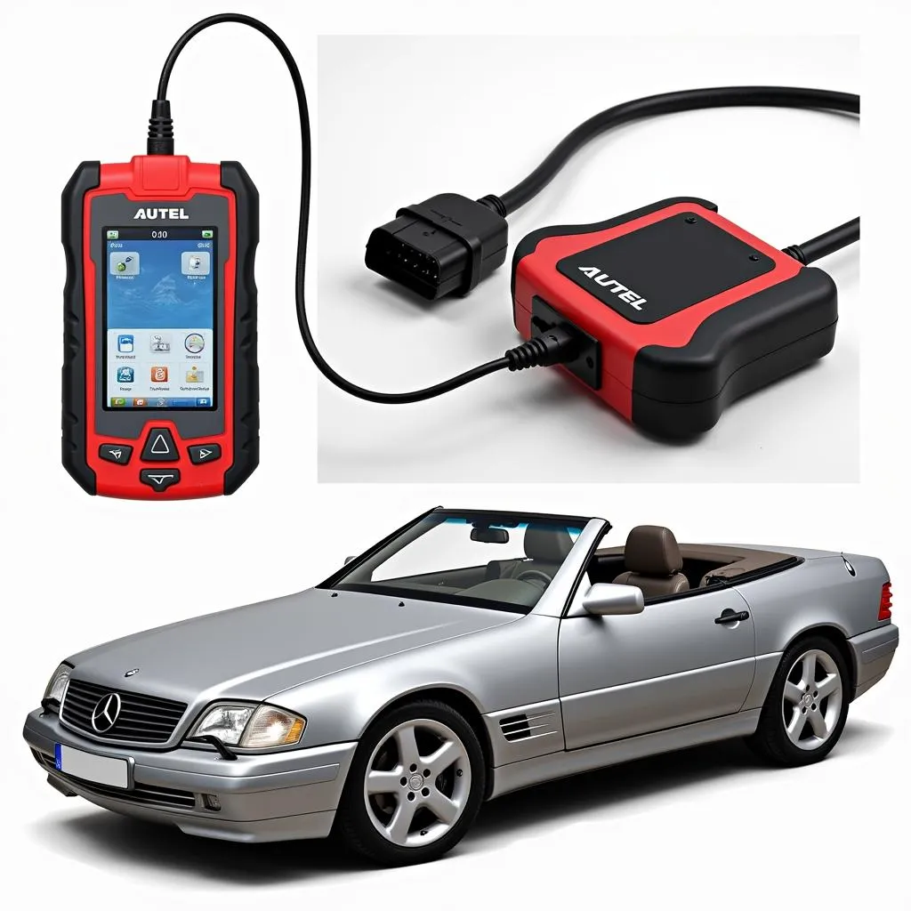 Connexion d'un outil de diagnostic Autel au port OBD2 d'une SL2