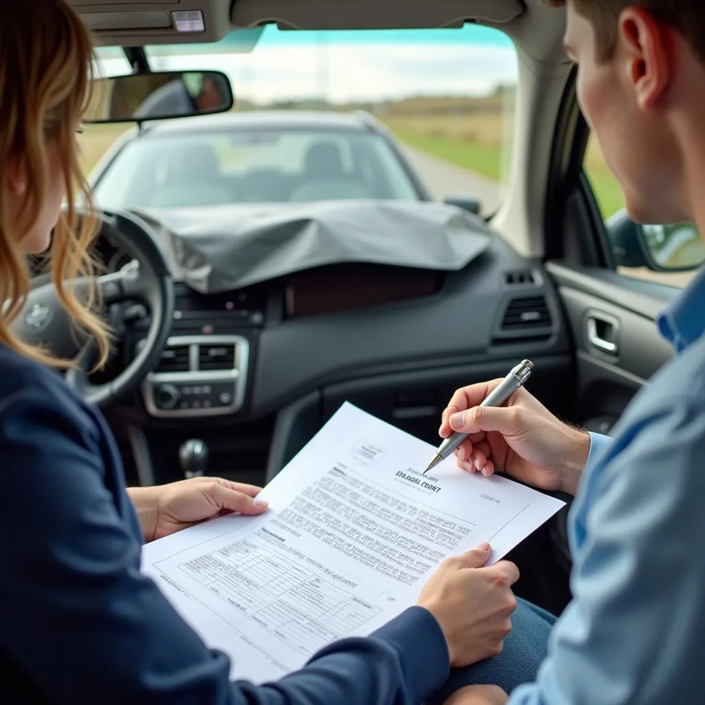 Constat amiable après un accident de voiture