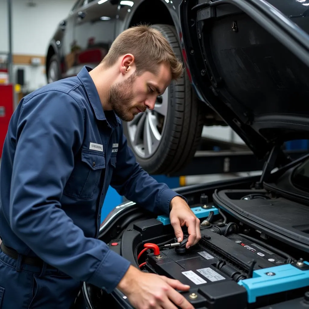 Contrôle de la batterie d'une voiture électrique d'occasion