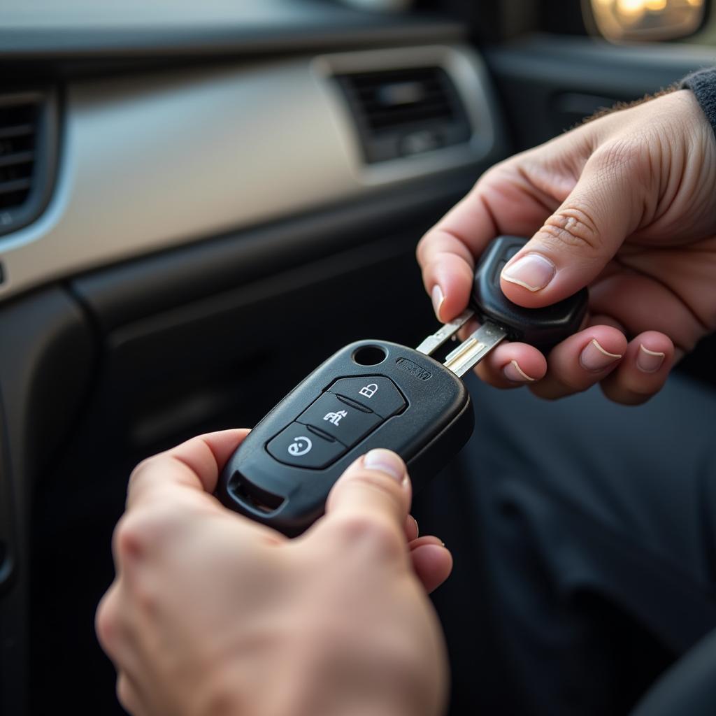 Coupe de clé de voiture chez un serrurier