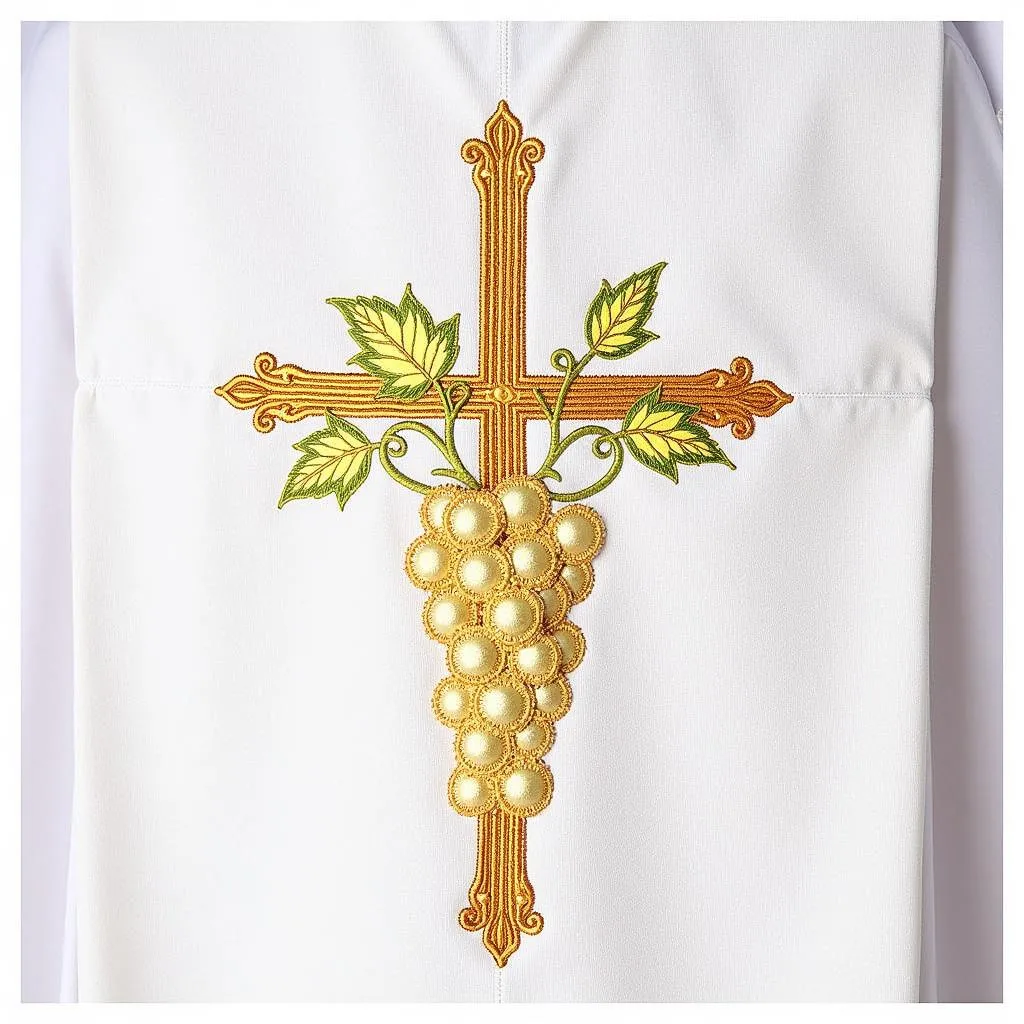 Croix et Raisins sur Nappe d'Autel