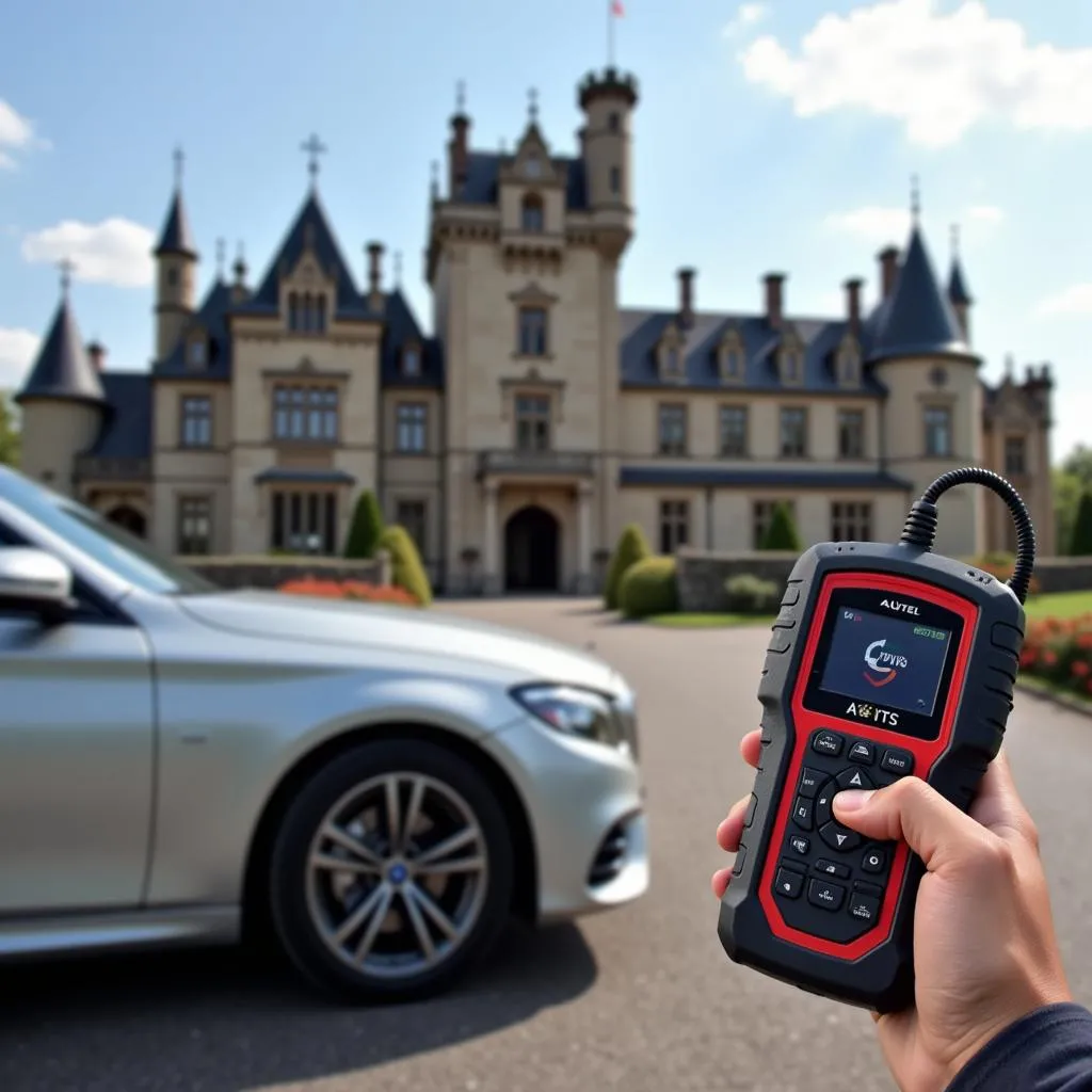 Diagnostic automobile avec Autel au château de Villevillon