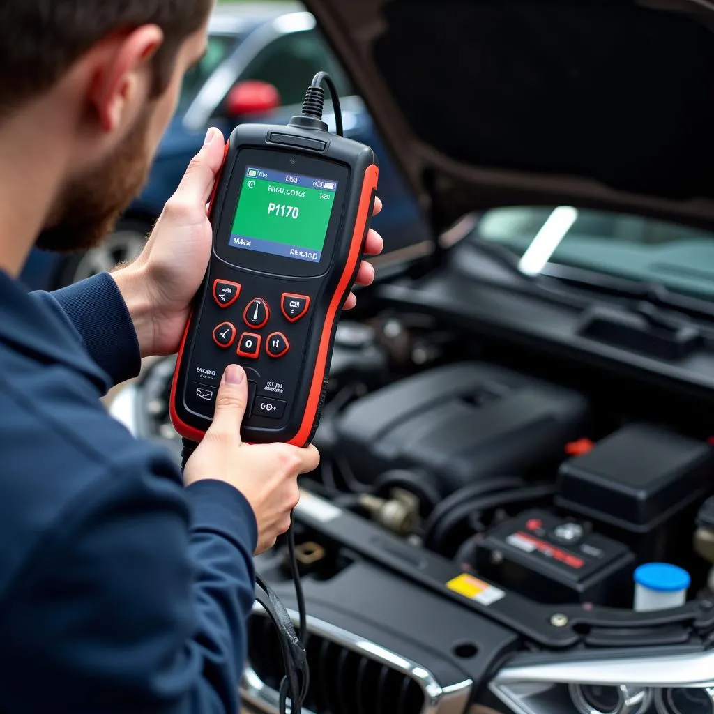 Diagnostic du code P1170 avec un outil OBD-II