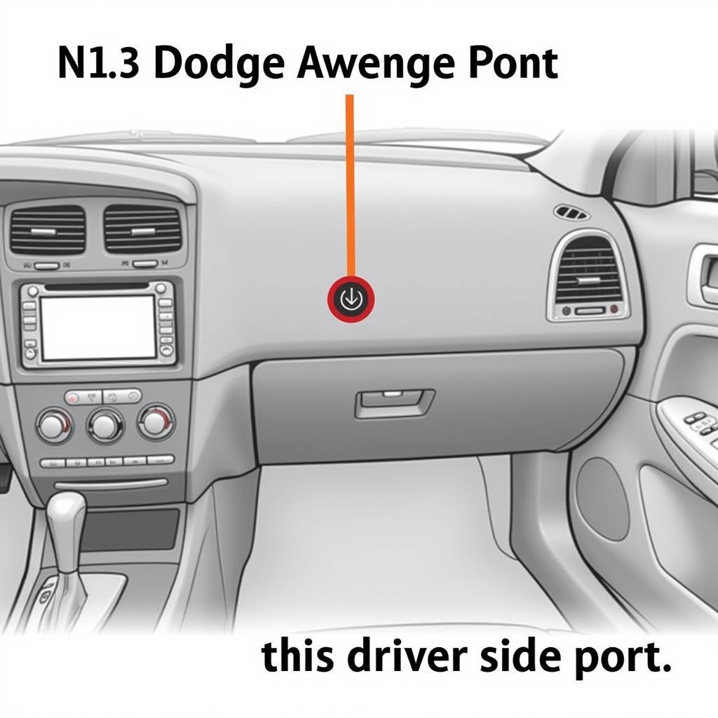 Port OBD sur une Dodge Avenger 2013