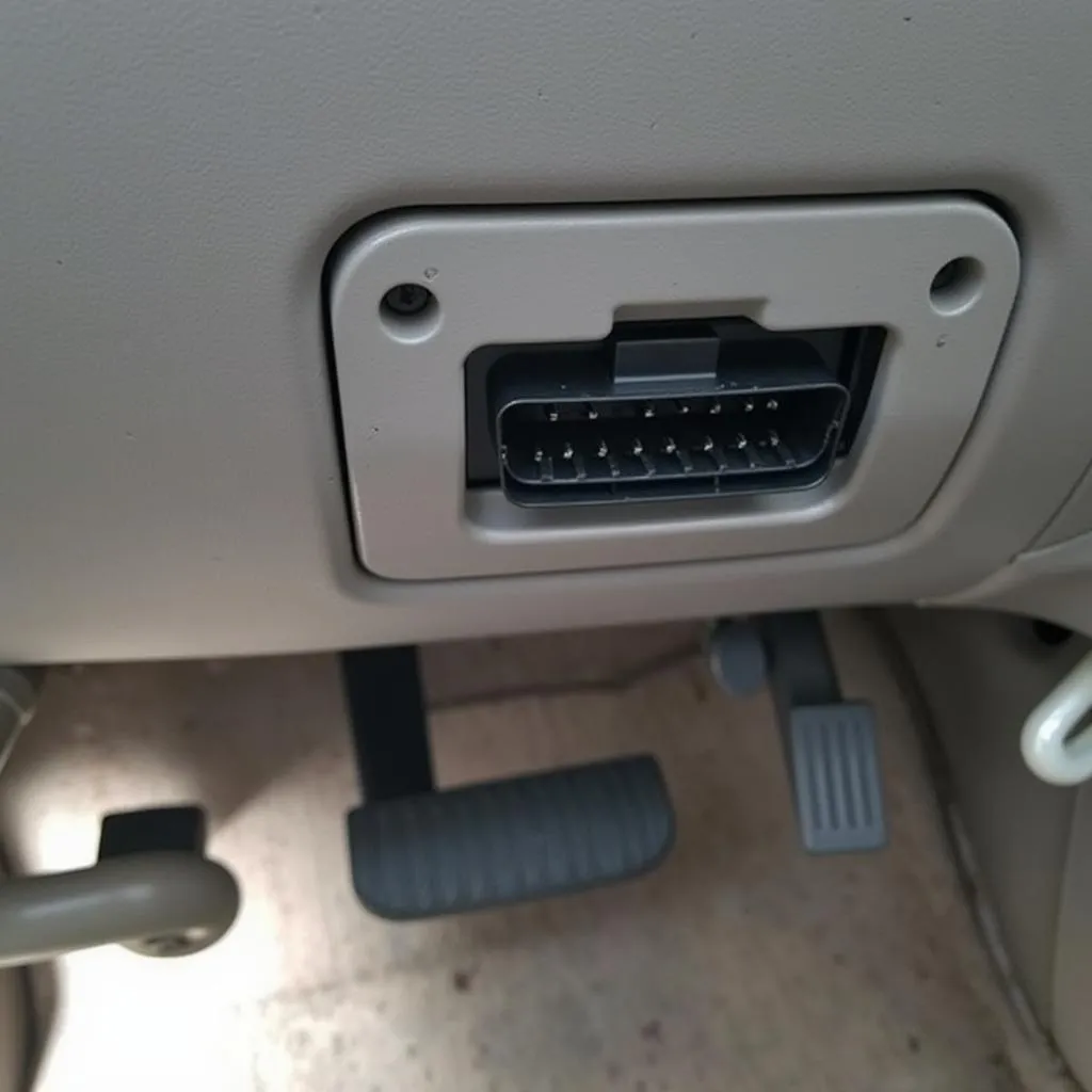 Emplacement de la prise OBD sur un Dodge Durango 2001