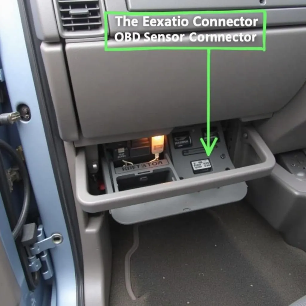 Emplacement du capteur OBD sur un Nissan Pathfinder 1995