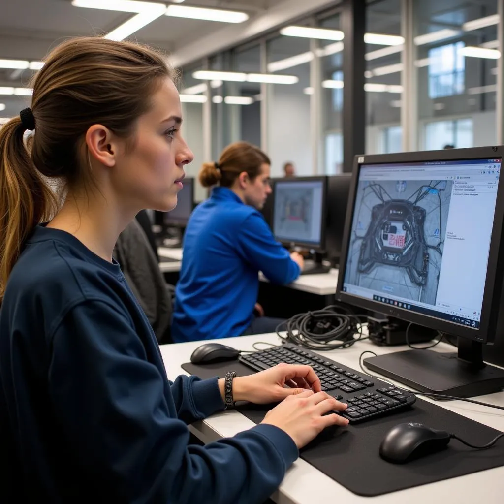 Étudiants en formation automobile au Collège Guillaume des Autels