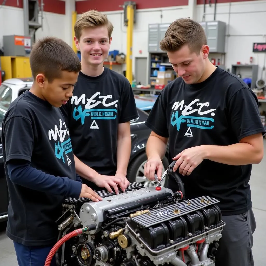 Étudiants en formation automobile au MVCTC