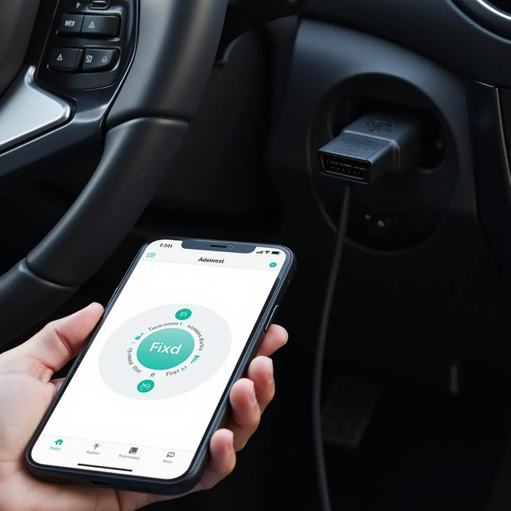 Fixd OBD II connecté à un smartphone